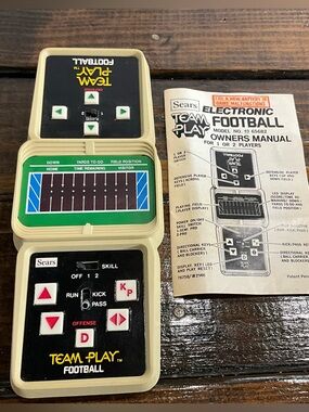 Vintage Sears Coleco Team Play Football Handheld Game UNTESTED